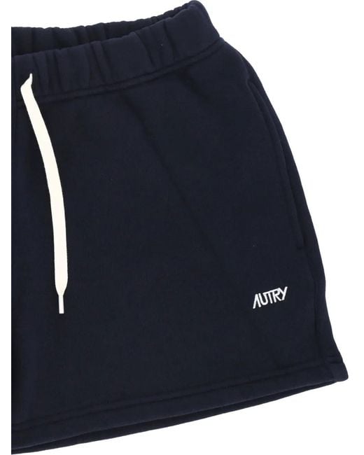 Autry Blue Drawstring Shorts