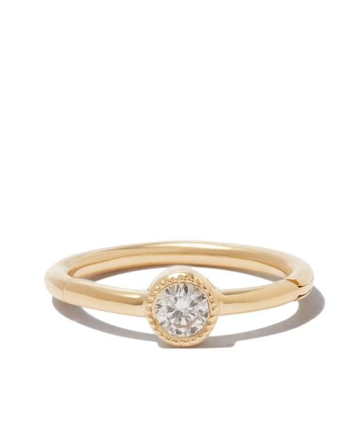 Maria Tash White 18Kt Scalloped Diamond Clicker Earring