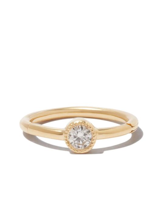 Maria Tash White 18Kt Scalloped Diamond Clicker Earring