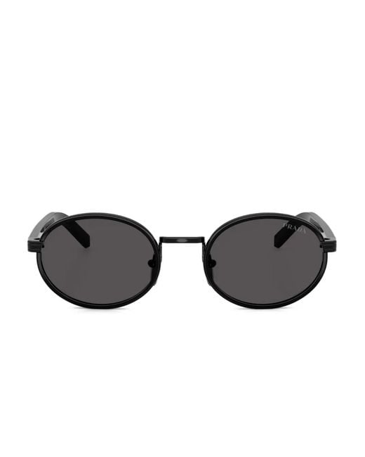 Prada Black Logo-Engraved Sunglasses