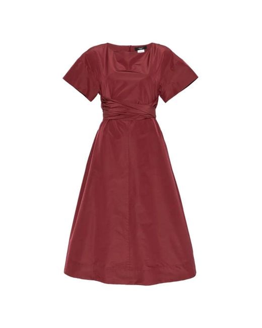 Weekend by Maxmara Red Draped Dress