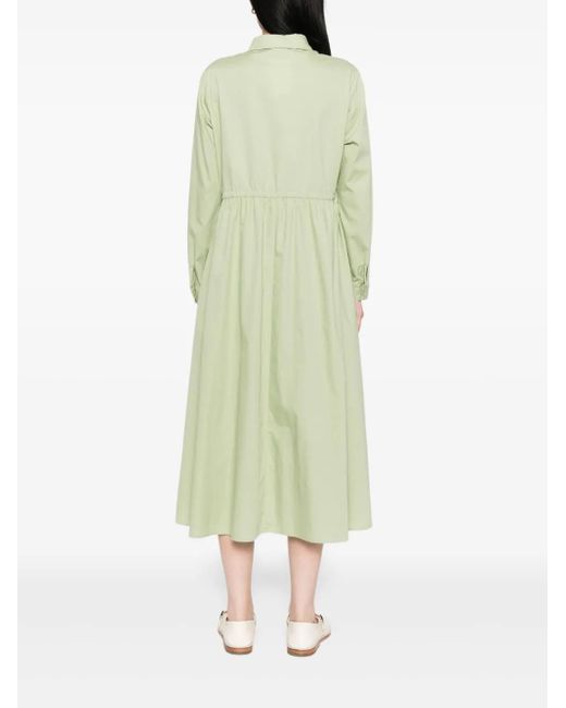 To b. by agnès b. Green Drawstring Shirt Dress