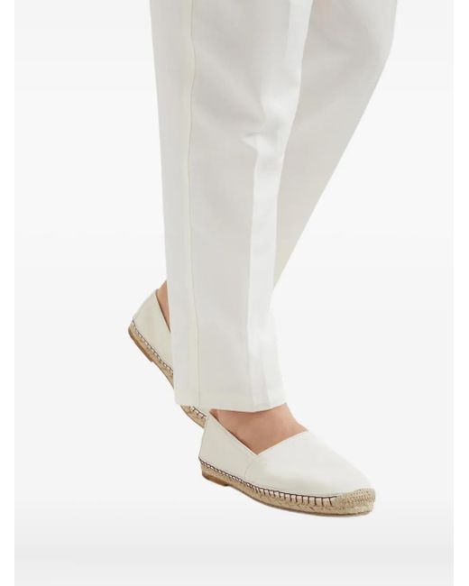 Brunello Cucinelli White Leather Espadrilles for men