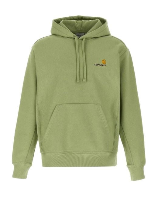 Carhartt American Script Hoodie in het Green voor heren
