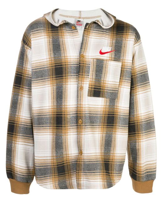 Supreme Cotton X Nike Plaid Hooded 