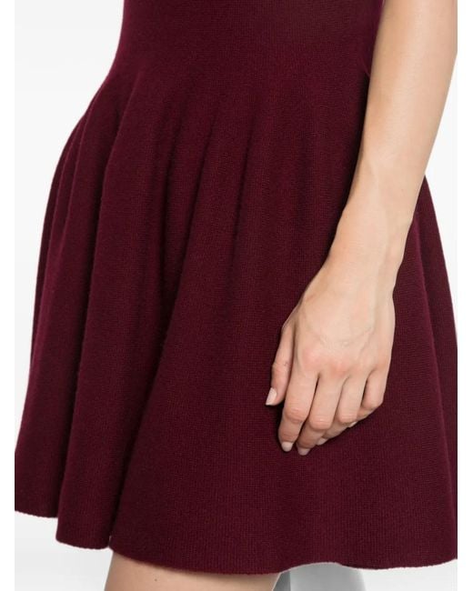 Lisa Yang Red V-Neck Mini Dress