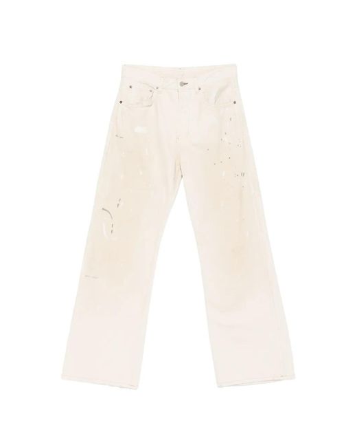 Acne White Logo-Patch Jeans for men