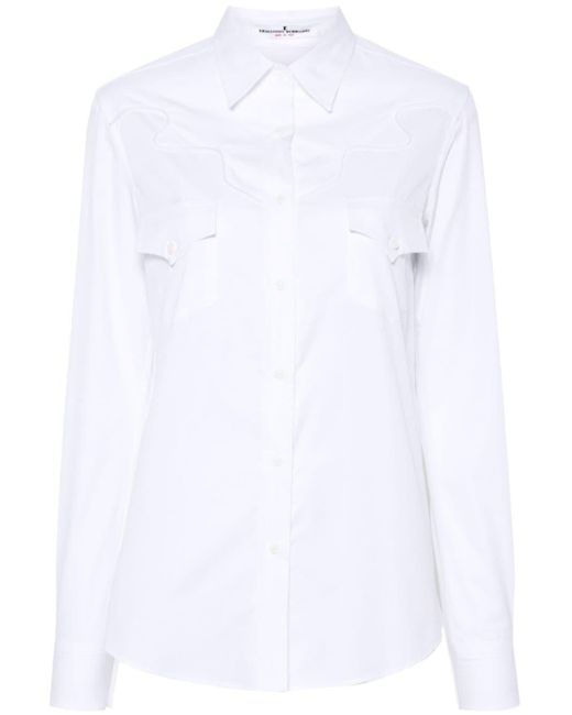Ermanno Scervino White Langärmeliges Hemd
