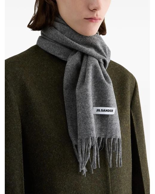 Sciarpa Slim di Jil Sander in Gray da Uomo