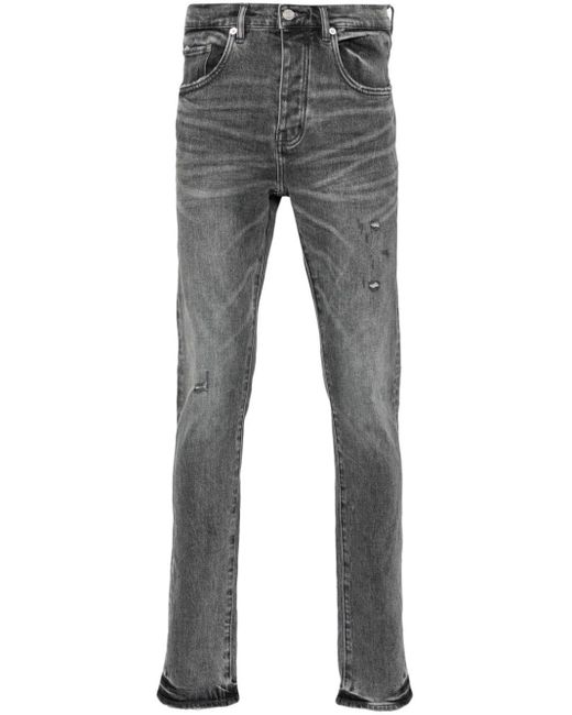 Purple Brand Skinny-Jeans im Distressed-Look in Gray für Herren