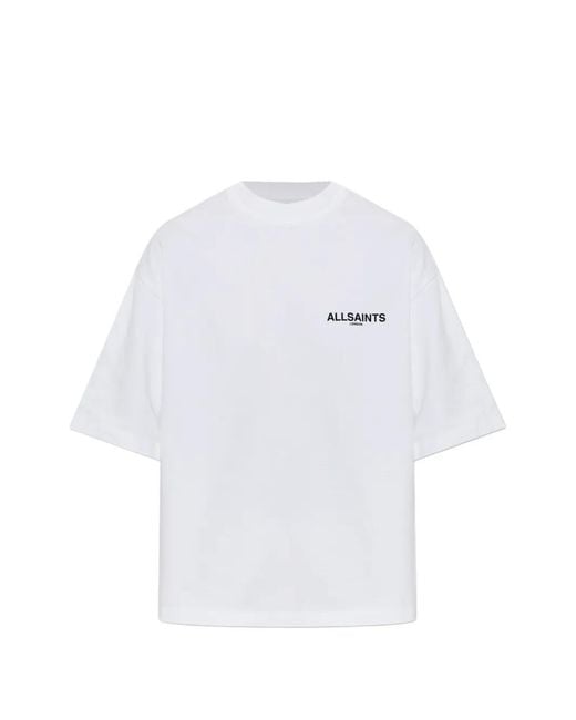 AllSaints White Swoop Amelie Butterfly-Print T-Shirt