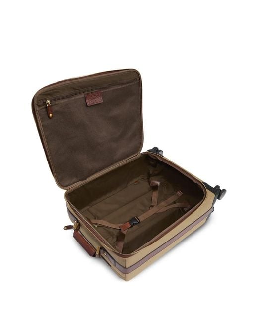 The Bridge Natural Story Viaggio Softi Leather-Trim Canvas Suitcase