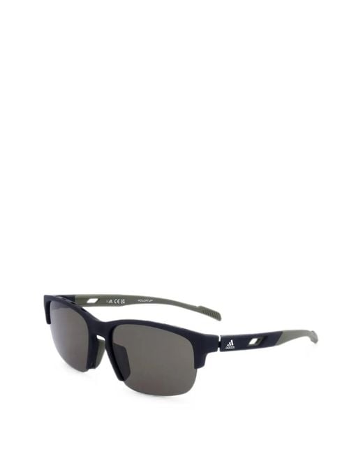 Adidas Gray Rectangle-Frame Sunglasses for men