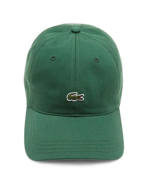Lacoste Green Logo-Patch Twill Cap