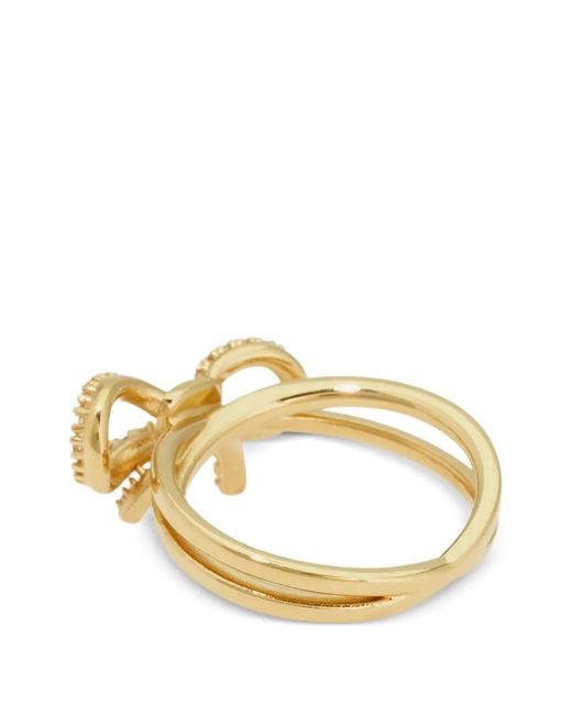 Ferragamo Metallic Vara Bow Ring (54 Mm)
