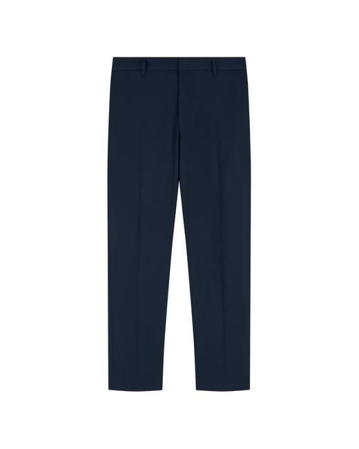 ARMANI EXCHANGE Blue Pressed-Crease Tailored Trousers for men