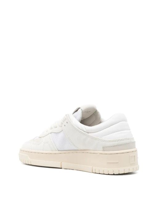Date White Panelled Sneakers