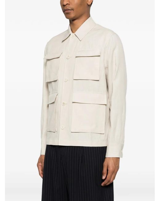 Lardini White Patch Pocket Jacket for men