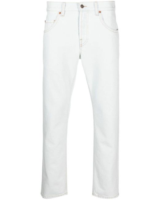 Gucci White Mid-rise Tapered-leg Jeans for men
