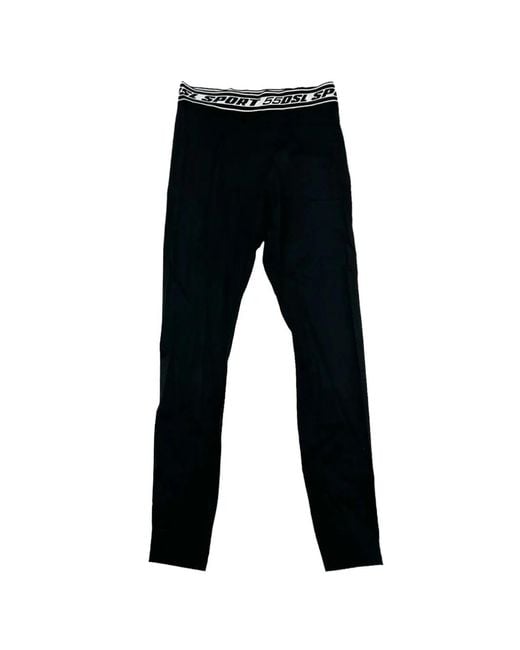 DIESEL Black Logo Trousers for men