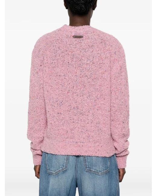 Moschino Pink Teddy Bear Round-Neck Sweater