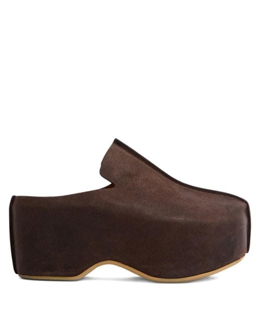 J.W. Anderson Brown Plateau-Mules Aus Wildleder 50Mm