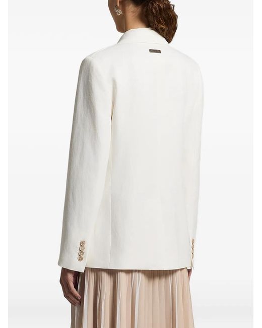 Peserico White Blazer À Simple Boutonnage
