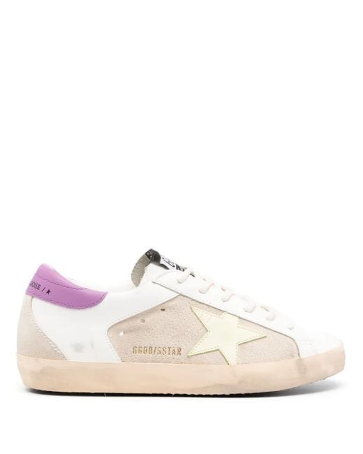 Golden Goose Deluxe Brand Multicolor Distressed Calf Leather Superstars