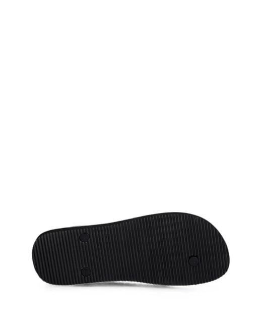 Versace Jeans Couture White Logo-Print Flip-Flops for men