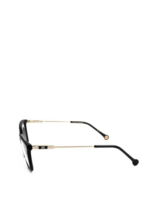 Carolina Herrera White Logo-Plaque Rectangle-Frame Glasses