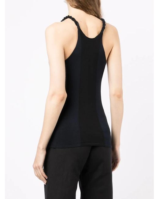 Dion Lee Black Rope-Detail Tank Top