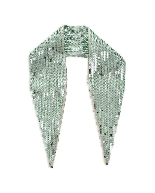 DSquared² Green Sequin-Embellished Scarf