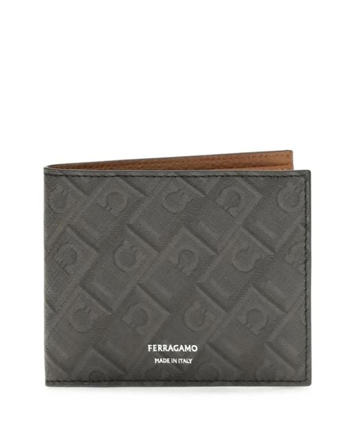 Ferragamo Gray Monogram Wallet for men