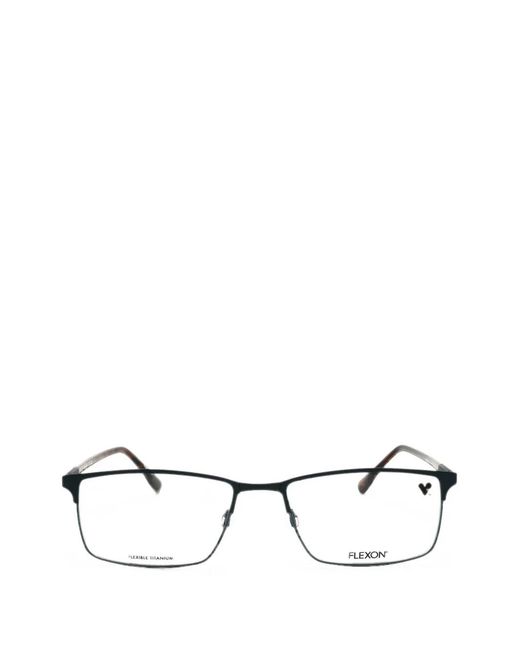 Flexon White Rectangle-Frame Glasses for men