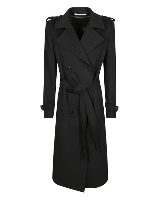 Tagliatore Black Belted Coat