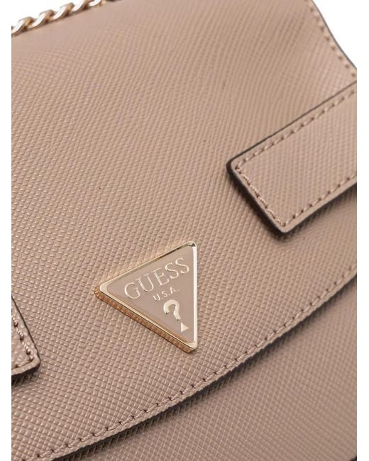 Guess Gray Serenova Chain Strap Satchel