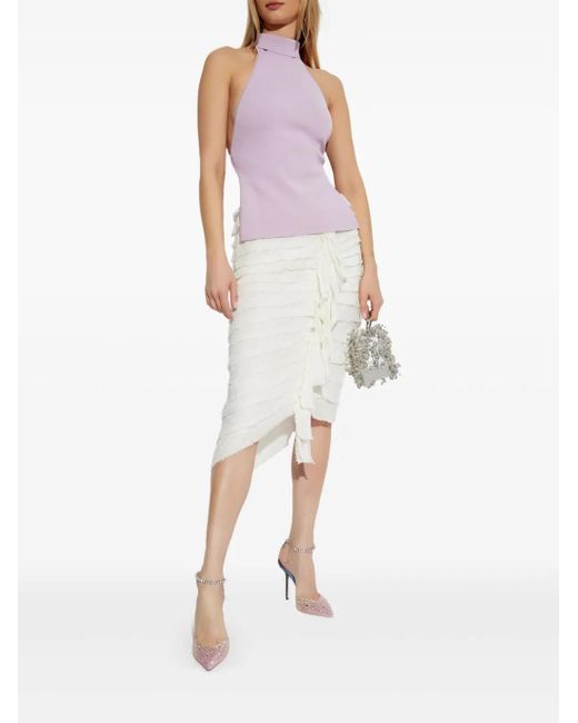 Top con cuello halter Cult Gaia de color Purple