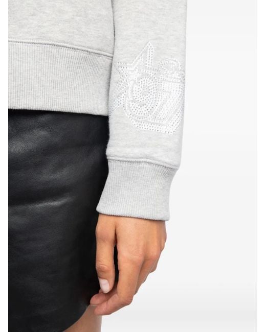 Zadig & Voltaire White Mira Pmo Motocross Strass