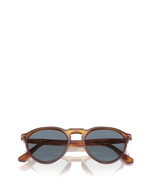 Persol Gray Round-Frame Sunglasses