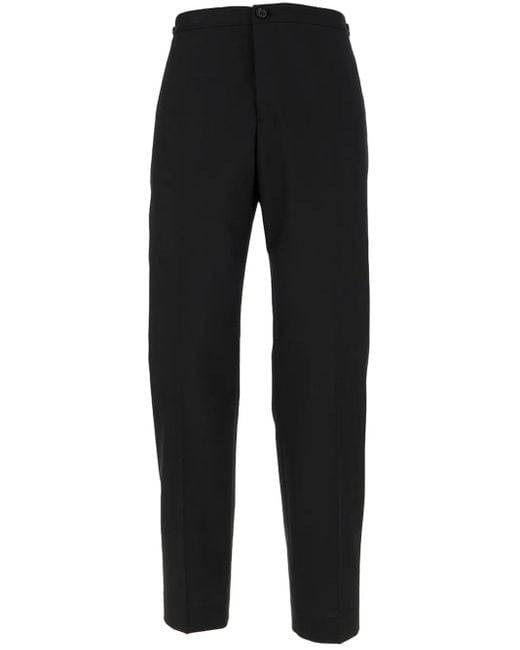 Cellar Door Black Straight Trousers for men
