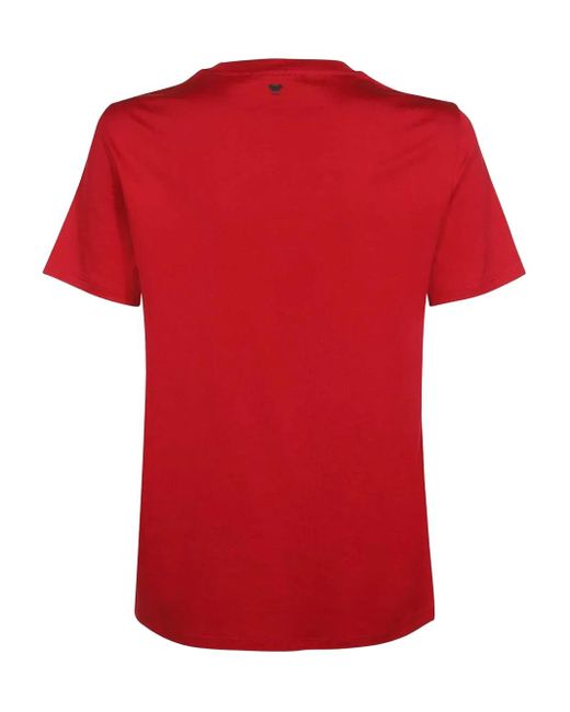 Weekend by Maxmara Red Rabbit-Print Cotton T-Shirt