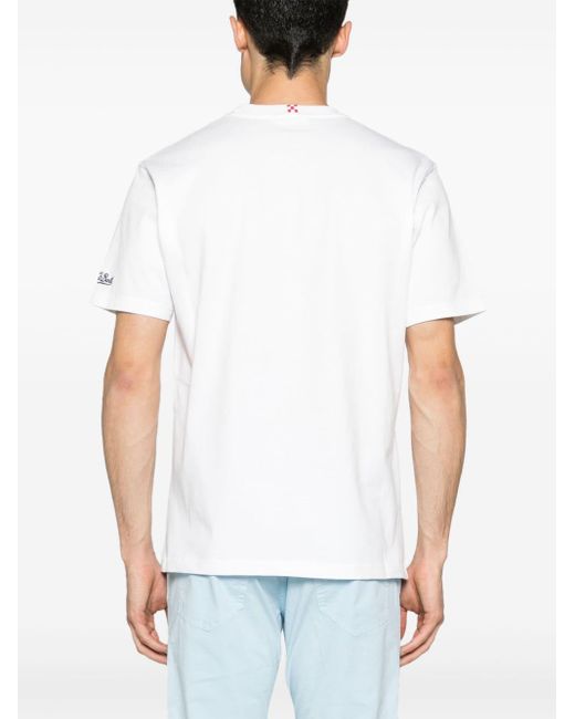 Mc2 Saint Barth T-Shirt mit grafischem Print in White für Herren