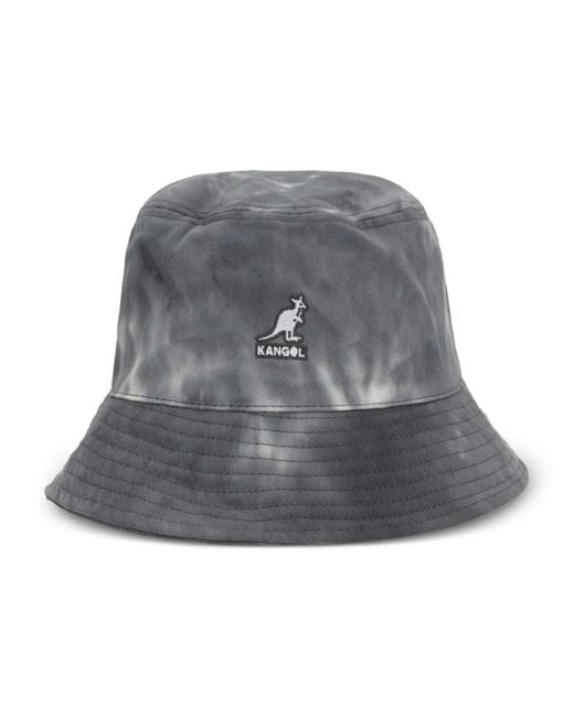 Kangol Gray Tie-Dye Logo Bucket Hat