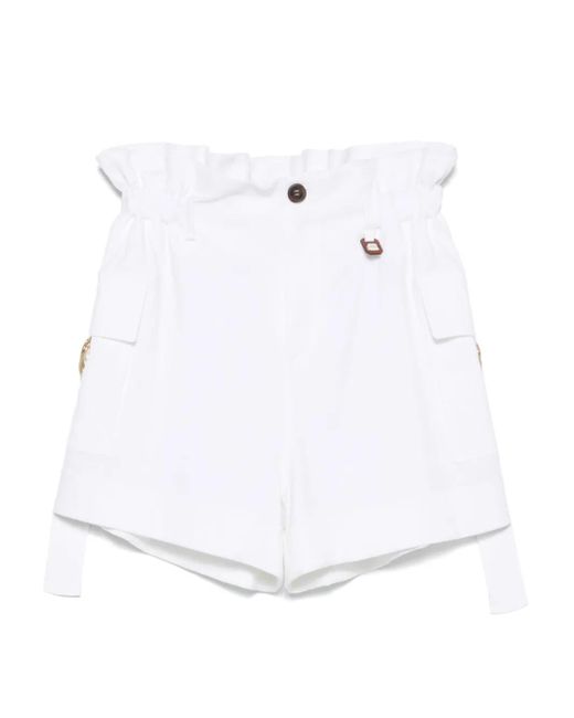 Shorts Con Anello A D di Lorena Antoniazzi in White