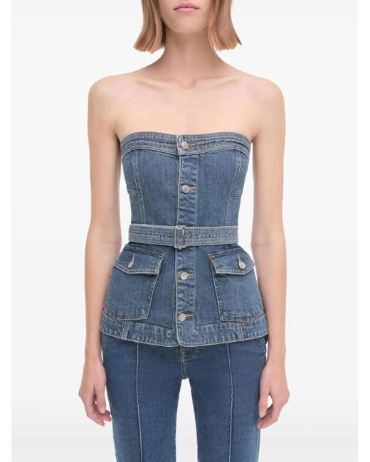 Jonathan Simkhai Bustier Top in het Blue
