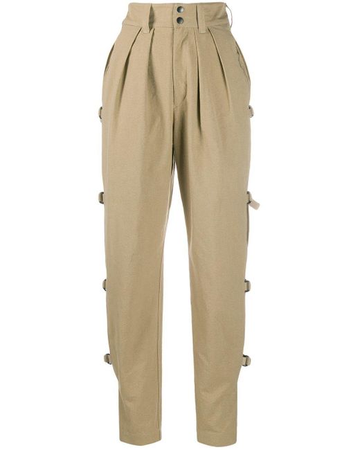 Isabel Marant Natural High Waisted Safari Trousers