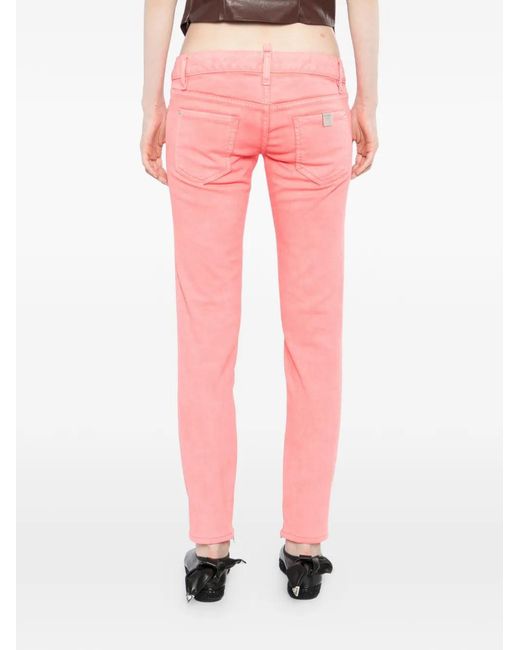Vaqueros Con Bajos Con Cremallera DSquared² de color Pink