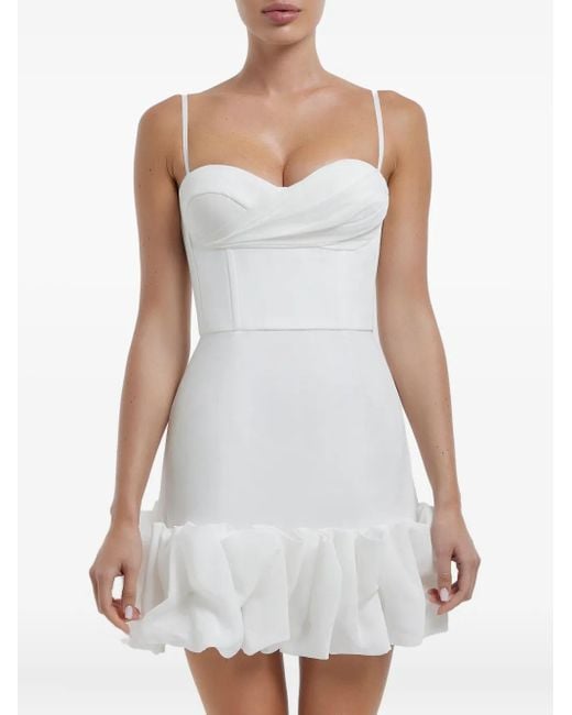 Abito Corto Con Ruches di POST MERIDIEM in White