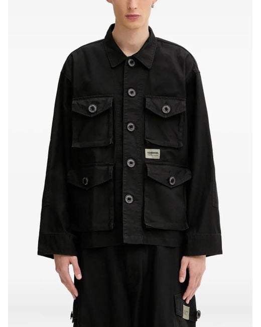 Neighborhood Black Multi-Pocket Shirt Jacket for men