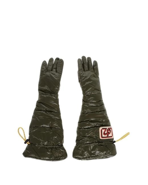 DSquared² Green Quilted Padded Gloves